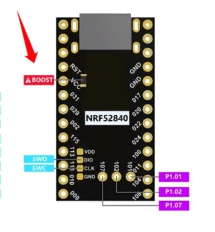 1-10pcs NRF52840 Development Board Compatible With Nice!Nano V2.0 Bluetooth Charging Management Pro Micro NRF52840