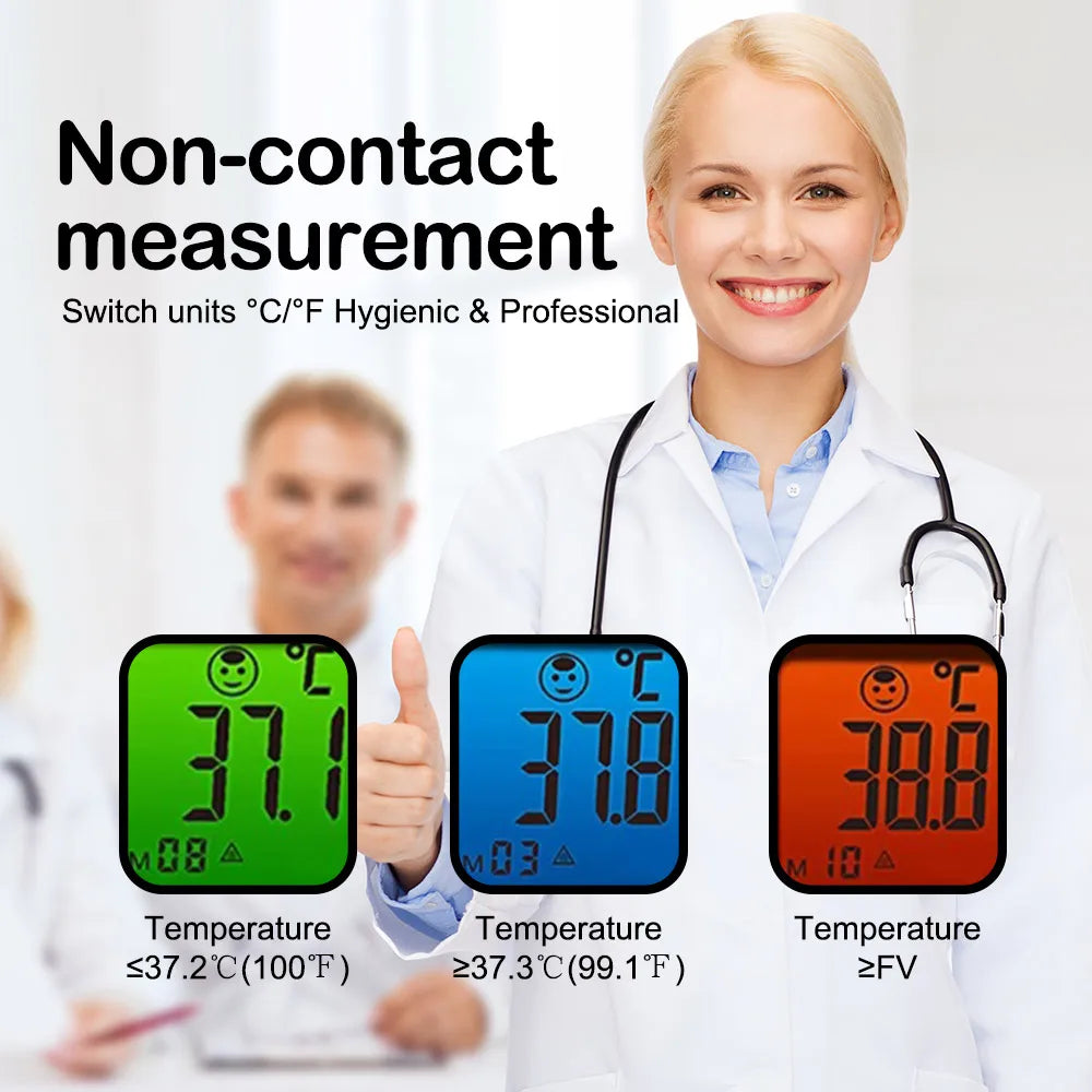 No Contact Baby Thermometer - One-Click Infrared Forehead Digital Thermometer for Infants, Kids & Adults - Fever Alert