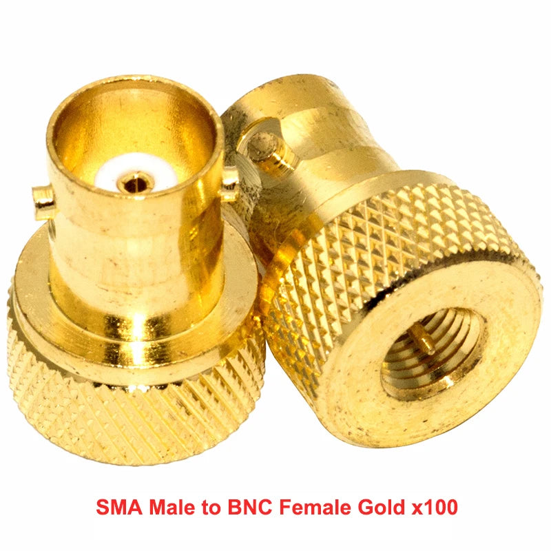 100PCS/Lot Wholesale RF Adapter Walkie Talkie SMA to BNC Connectors SMA Male to BNC Female Two-way Radio Converter For BaoFeng
