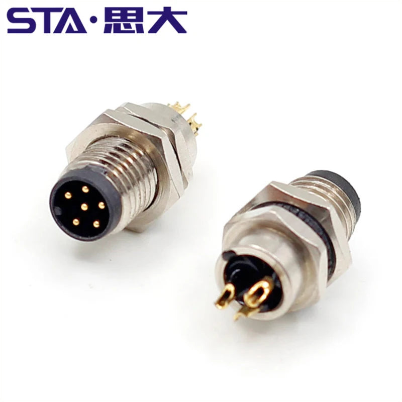 3 4 5 6 8 Pins M8 Solder Welding A D Coding Male Female Panel Mount IP67 Sensor Circular Connectors