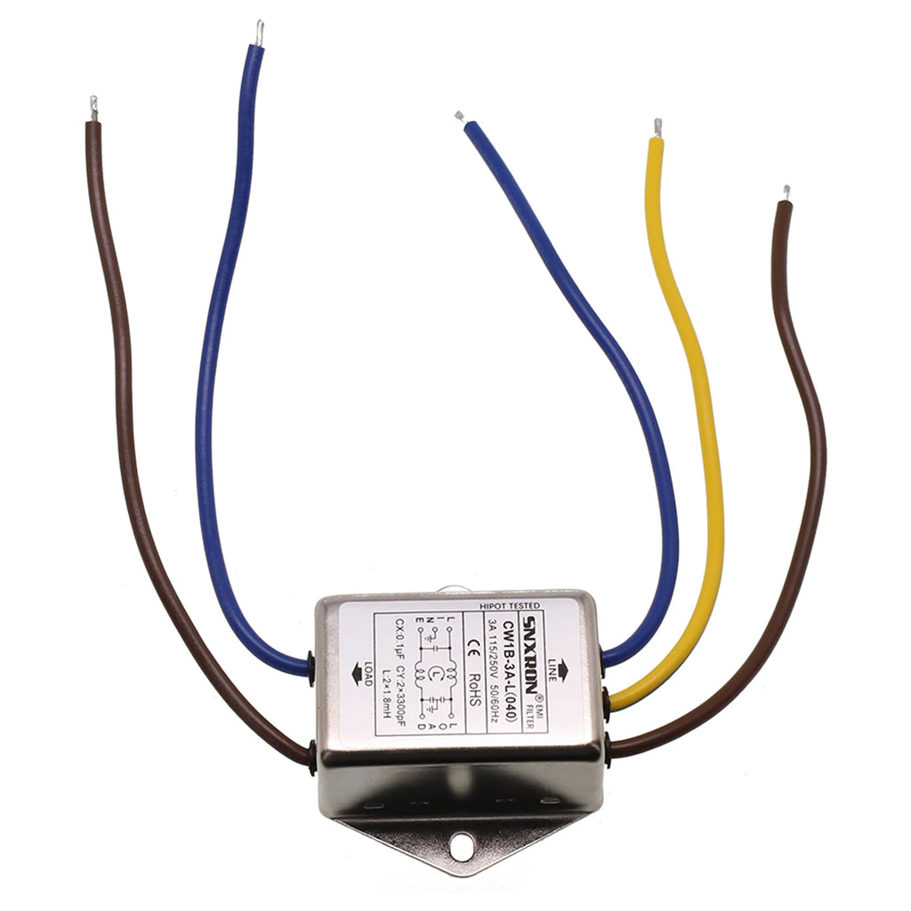 Power Filter Line Audio Purifier CW1BL AC 250V AntiInterference Designed for Electrical and Household Equipment Rated 3A 6A 10A