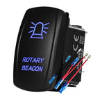 12V 24V Boat Trim Tabs Switch (ON)-OFF-(ON) Momentary Rocker Switch Waterproof Blue Light ON-OFF Toggle Switch With Harness