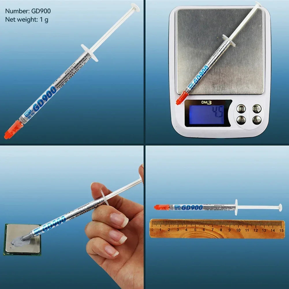 3/5/7/15/30g 4.8W/M-K High Performance Thermal Grease Syringe Thermal Grease Paste GD900 Heatsink Compound Grease For CPU CN30