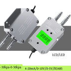 Wind Pressure Sensor Transmitter 50pa 10kpa 1Kpa 100pa Wind Air Differential Pressure Transmitter 4-20mA 0-10V RS485