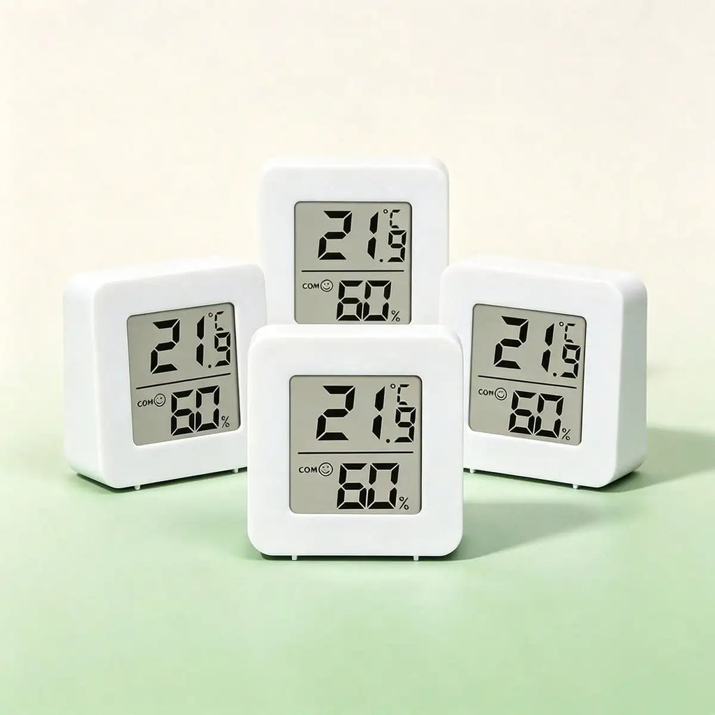 1/2/3pcs Small Digital Hygrometer Indoor Thermometer Environment Temperature Humidity Meter Monitor For Home Office Reptile Terrarium, Indoor Thermometer