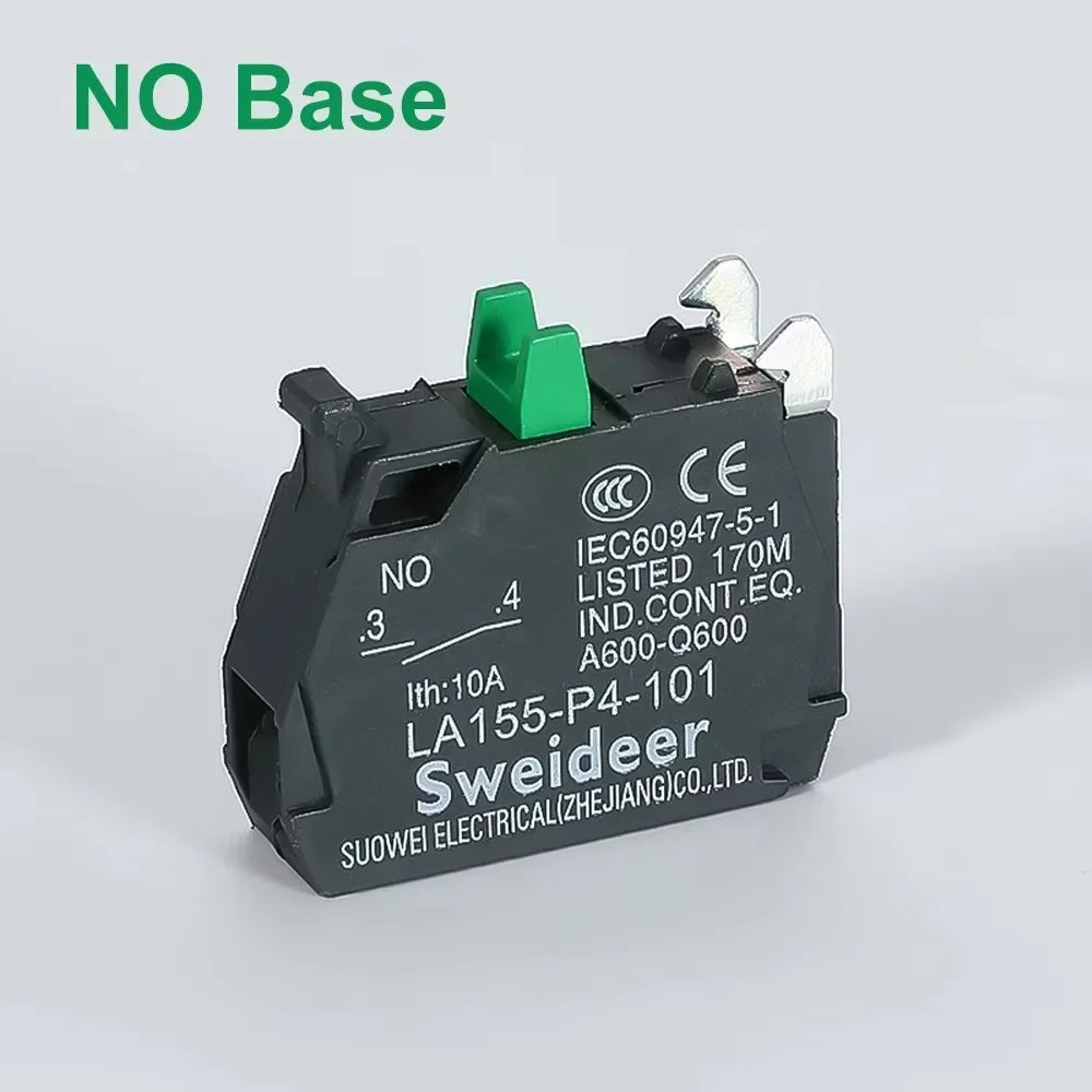 XB4 Double Button Switch with Light 22mm Emergency Stop Button Switch Momentary Self Reset Mushroom Power Push Button Switch 10A