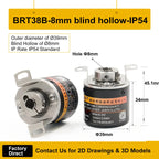 Briterencoder Single-turn Absolute Rotary Encoder SSI/RS485/Analog Output Waterproof, Power-Off Memory for Angle  & Speed