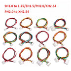 5Pcs SH1.0 to 1.25/ZH1.5/PH2.0/XH2.54 PH2.0 to XH2.54 Adapter Conversion Terminal Wire Connecting Line Cable 2P 3P 4P 5P 6P