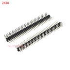 10PCS Double row MALE 2.54MM PITCH Right Angle PIN Header connector 2*2/3/4/5/6/7/8/9/10/16/20/40 PIN/P 2x/3/4/5/6/8/10/16/20/40