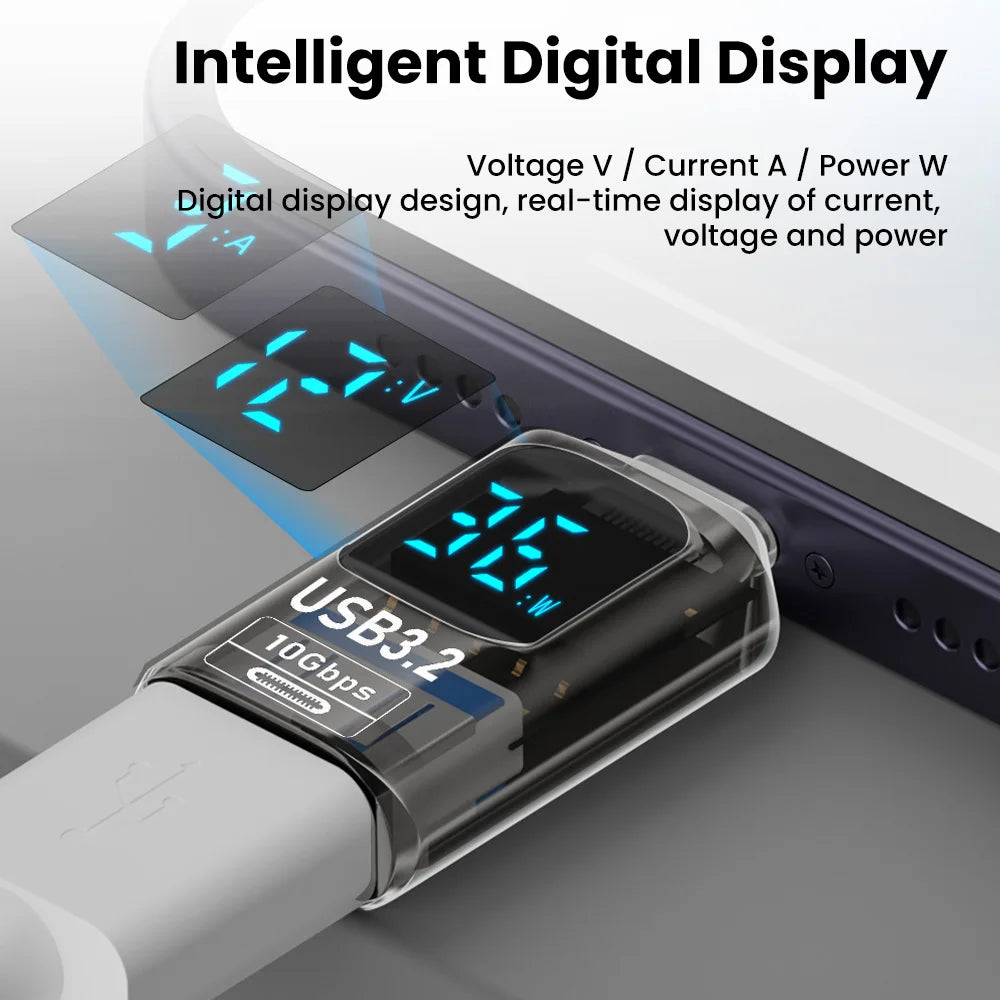NNBILI USB 3.2 Digital Display Adapter 10Gbps USB Male TO USB Female Converter Fast Charging Data USB C Adapter For PC Laptop