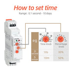 Multi-function Time Relay 220v 24v 12v AC DC Timer On Off Delay Relay Modular Switch by Din Rail