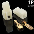 1Set 6.3mm 1/2/3/4/6/8P Automotive Male Female Electrical Connector Cable Terminal Plug Kit for Motorcycle Ebike Car Wiring