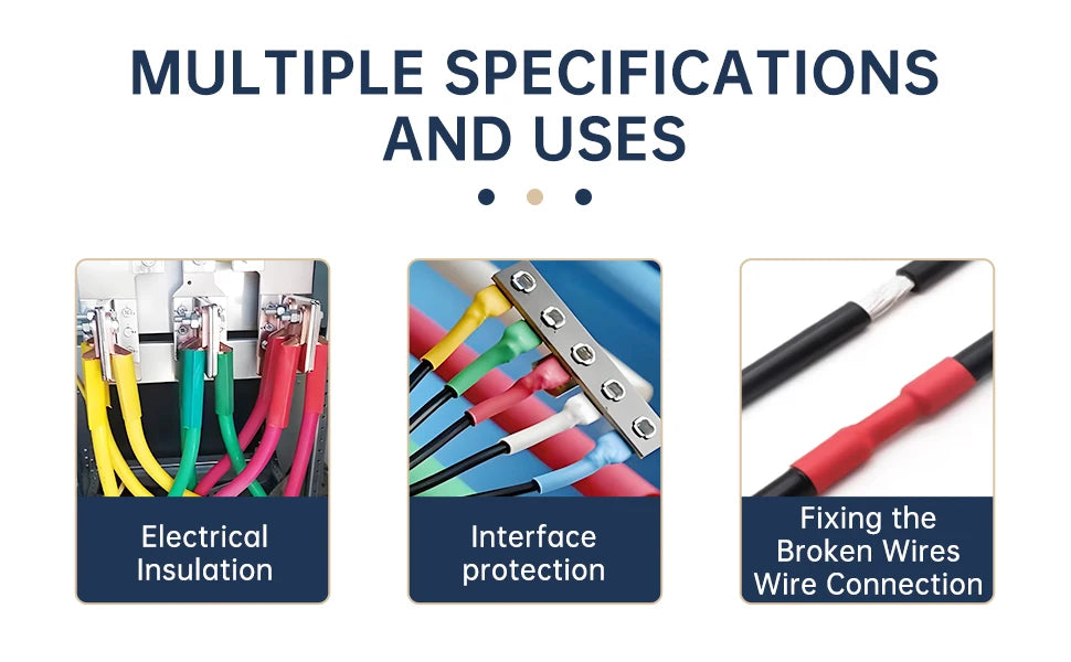 Heat Shrink Tubing Kit 73-900PCS 2:1 3:1 4:1 Ratio Cable Wire Insulation Sleeve Electrical Repair Protector Heat-Shrink Tube Set