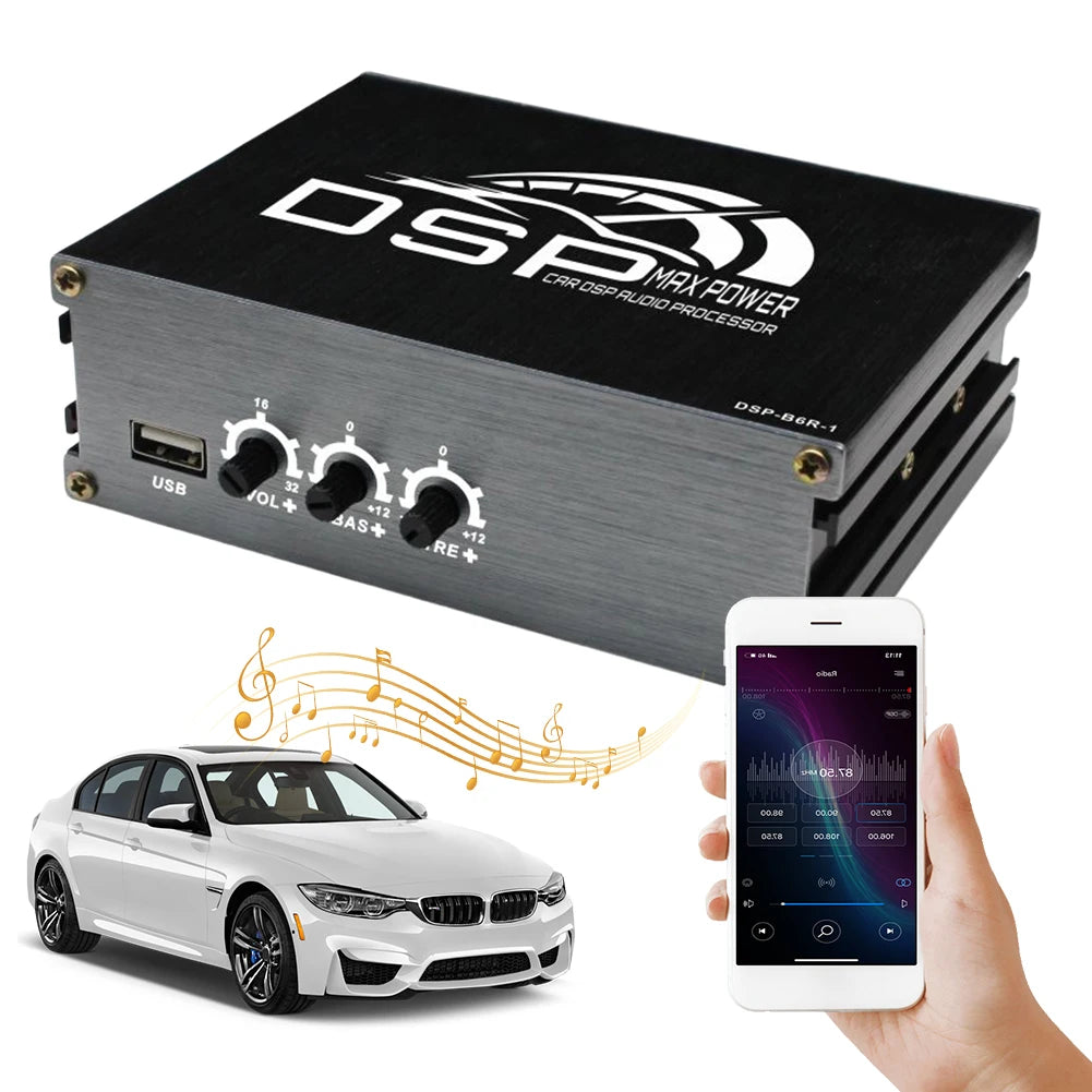 4x50W Car DSP Digital Audio Processor Support APP Control Car DSP Amplifier Audio Digital Sound Processor for Car