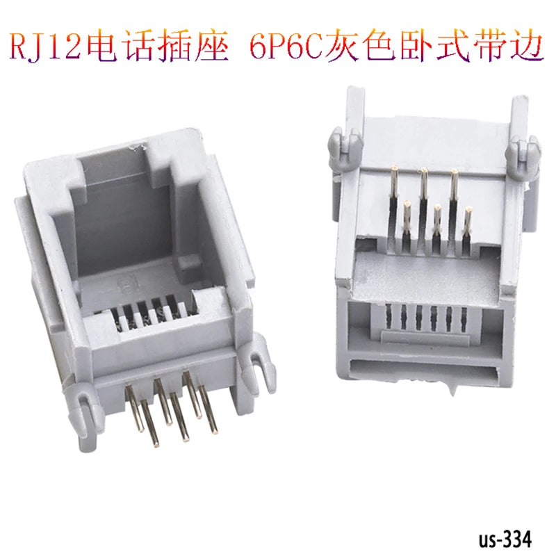 10PCS Telephone Socket Connector RJ11 RJ12 RJ45 Telephone Wifi Female Socket 2pin 4pin 6pin 8pin 4P4C 6P6C 6P4C 8P8C RJ45 Jack
