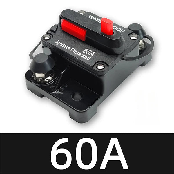 20A to 300A 12V-48V Circuit Breaker Power Protect Fuse Trolling with Manual Reset Waterproof Car Boat Manual 30A 80A 100A 300A