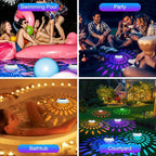 1-2Pack Solar Floating Pool Lighting, RGB Colour Changing Waterproof Pond Lights for Decoration of Swimming Pools, Yard Roads