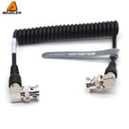 Right Angle BNC To Right Angle BNC Spring Cable SDI 12G Video Cable 75 Ω Coaxial Cable Camera Video Transmission Line