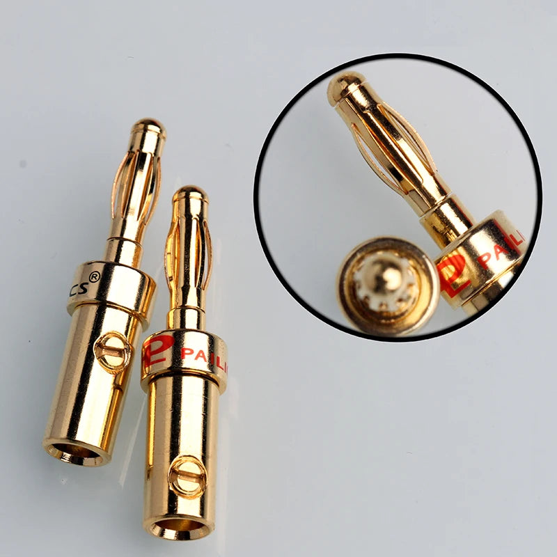20pcs 4mm Gold-Plated Musical Cable Wire Banana Plug Adapter Audio Speaker Connector Plated Musical for Speaker Wire Amplifiers