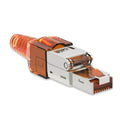 ZoeRax 10Pcs RJ45 Cat8 Cat7 Cat6a Connectors, Tool-Free Zinc Alloy Shielded Ethernet Termination Plugs for 23AWG SFTP Cables