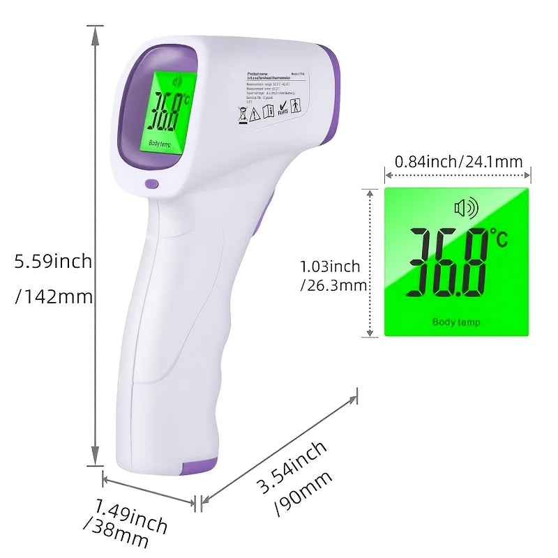 Non-Contact Forehead Thermometer For Adults And Kids, Digital Thermometer With Fever Alarm, 3 Backlit, Fast Accurate Results, Easy For All Ages, Home Essentials