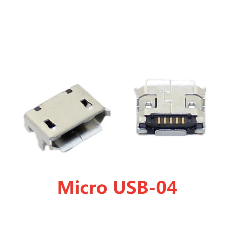20pcs Micro USB 5 Pin SMT Socket Connector Type B Female Placement DIP SMD USB Charging Adapter Connectors Plug