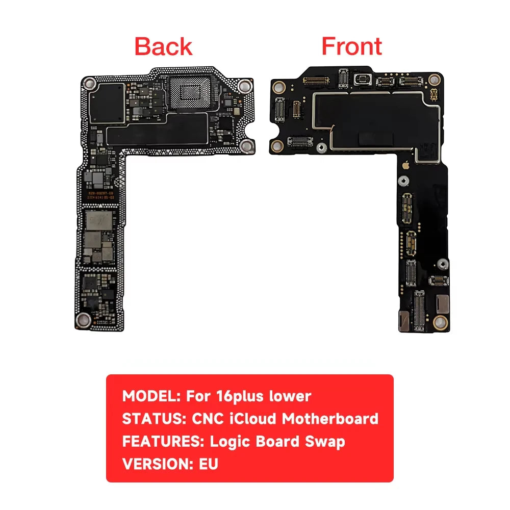 CNC Cut Motherboard for iPhone 16 16Plus 16Pro Max Upper Lower Board No NAND Logic Board Swap US EU Version Repair Parts