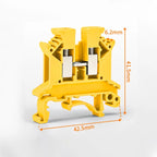 10/100pcs 7 Colors DIN Rail UK2.5B Terminal Block Clamp Connector 800V 32A UK-2.5N 2.5mm Square Universal Screw Connectors