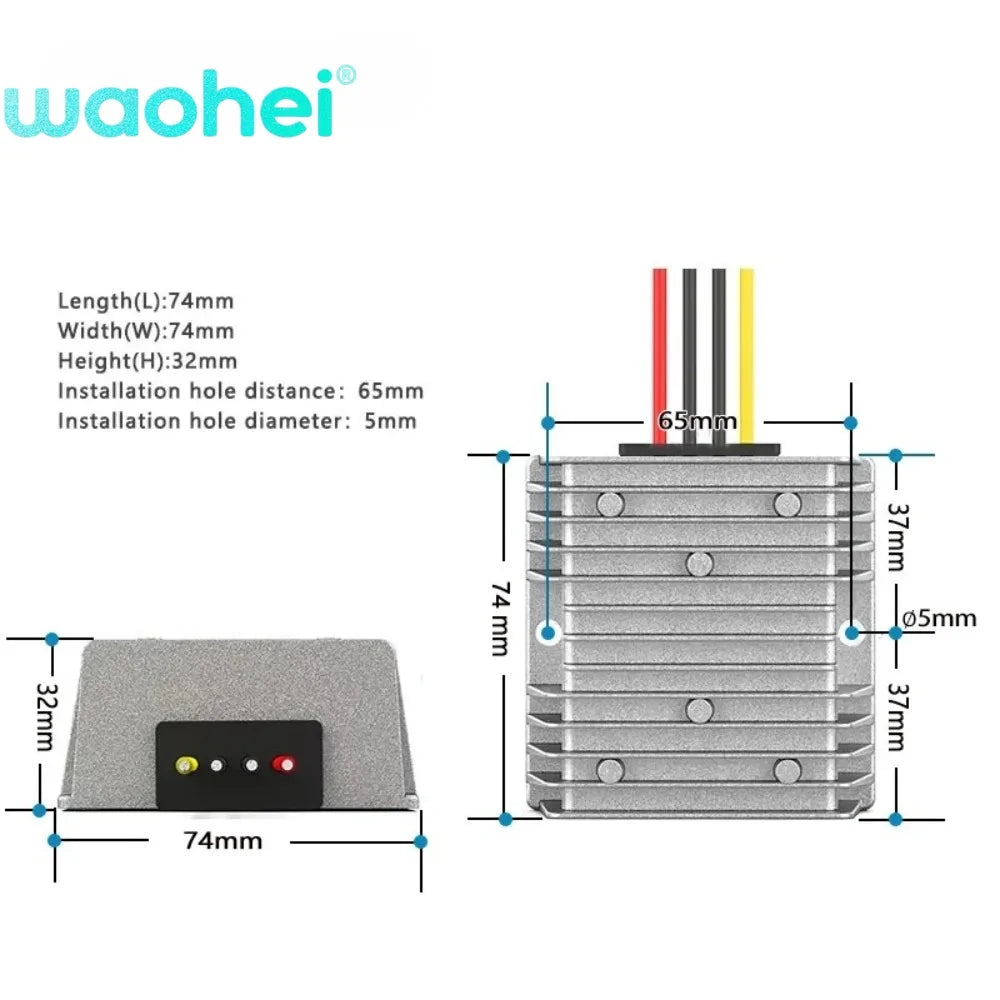 9-36V to 12V/13.8V/15V/19V/20V/24V/28V 5-30A Boost Buck DC Converter Voltage Stabilizer Supply Regulator Module for Cars Solar