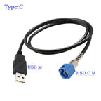USB Male to 4Pin HSD Code A/B/C/D/G/H/J/K/Z Male Connector LVDS Cable Car Head Unit Control Screen RCC NAC Cable HSD to USB