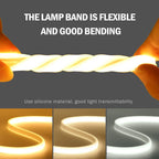 Dimmable Switch 220V COB LED Strip Neon Light Dimmer Power Kit Waterproof 3000K 4000K 6000K 288LED Kitchen Room Decor Flex Lamp