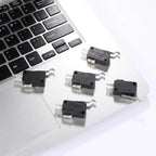 10Pcs Micro Switch Limit Switch 3 Long Hinge Lever Momentary Push Button for Electronic Devices Home Appliances Business