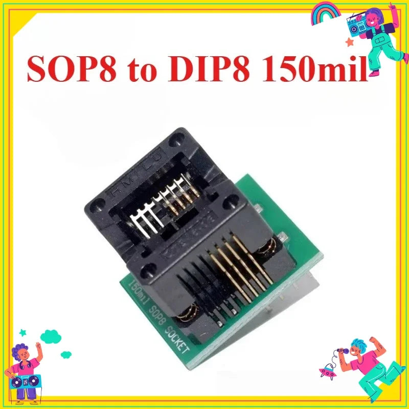 1PCS  CH341A CH341B 24 25 Series EEPROM Flash BIOS USB Programmer Module SOIC8 SOP8 Test Clip For EEPROM 93CXX / 25CXX / 24CXX