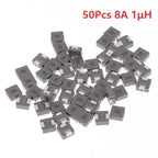 50Pcs 1uH 2.2uH 4.7uH Integrated Mold SMD Inductor High Current Inductors For PCB Circuit Electronic Power Supply Repair