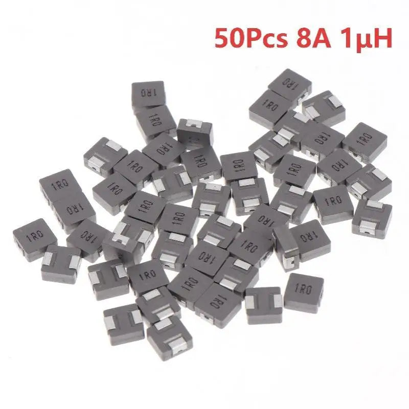 50Pcs 1uH 2.2uH 4.7uH Integrated Mold SMD Inductor High Current Inductors For PCB Circuit Electronic Power Supply Repair