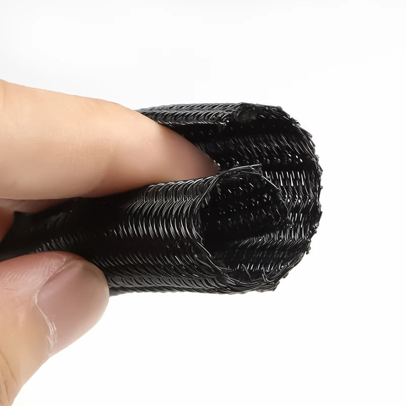 1~50m Expandable Cable Sleeve PET Braided Self Closed Auto Insulated Wrap Flexible Pipe Tube Split Line Protector Wire Organizer
