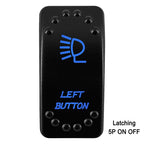Waterproof Rocker Switch with Blue LED | 12V/24V Latching & Momentary (SPST/ DPDT) | for Marine, UTV, ATV, RZR, Automotive