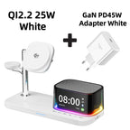 Super Fast QI2.2 25W Magnetic Wireless Charger Station For Galaxy S25/S26 iPhone 17 16 Pro Max Apple& Galaxy Watch Airpods Buds