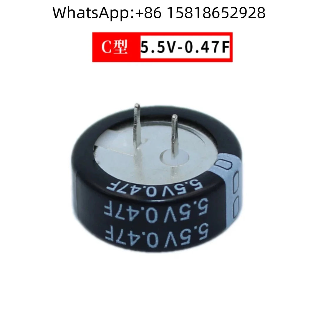 4pcs Super Capacitors V.H.C Type 5.5V 0.1F, 5.5V 0.22F, 5.5V 0.33F, 5.5V 0.47F, 5.5V 1.0F, 5.5V 1.5F, 5.5V 2.5F, 5.5V 5.0F, 5.5V