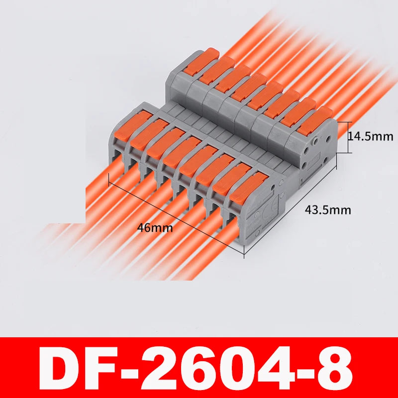 Plug-in Wire Connector 8/10/12 Pin Quick Wire Docking Plug Universal Compact Terminal Block High-Power Male and Female Docking