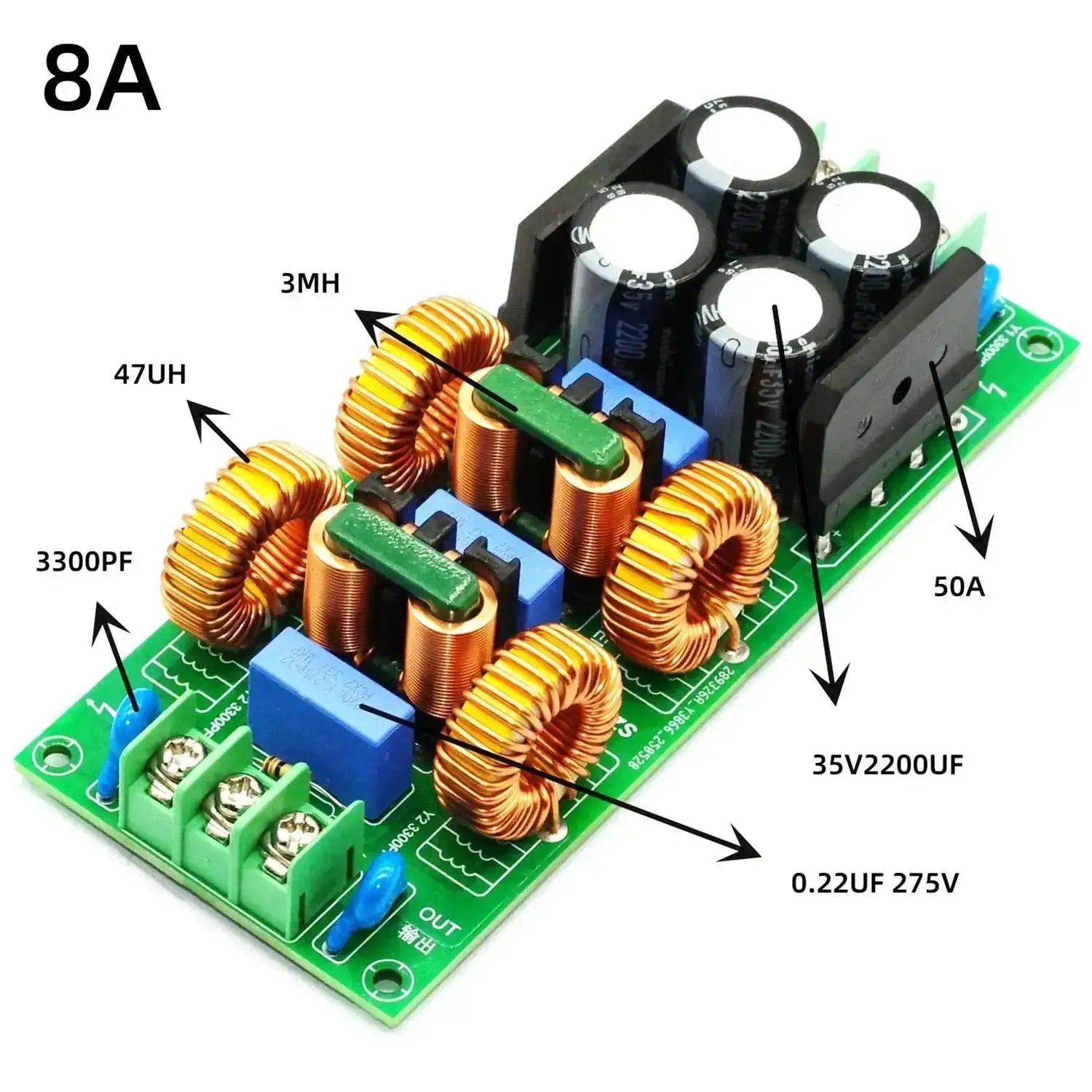 5-Stage AC EMI POWER Filter 8A 10A 15A  AC EMC 110V 220V Purify Power DC Isolator Noise Audio Decoder DAC Amplifier Purification
