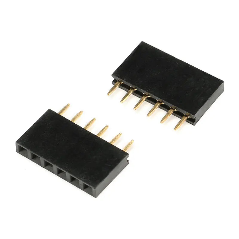 5-100Pcs Single Double Row Female 2.54MM Spacing Pin Socket Female Header Connector 2P 3P 4P 5P 6P 7P 8P 10P 11P 12P 14P 20P 40P