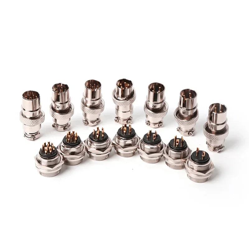 DF16 Reverse-mounting Aviation Plug GX16 2-8pin Soldering Connector M16F AB Rebel Signal Socket M16F 300/500V Male Female Set