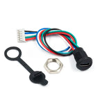 5PCS 2Pin - 6Pin USB-C Connector Type-C Waterproof with PH 2.0 Nut Locking Panel Mounting TPC Waterproof Fast Charging Jack Por