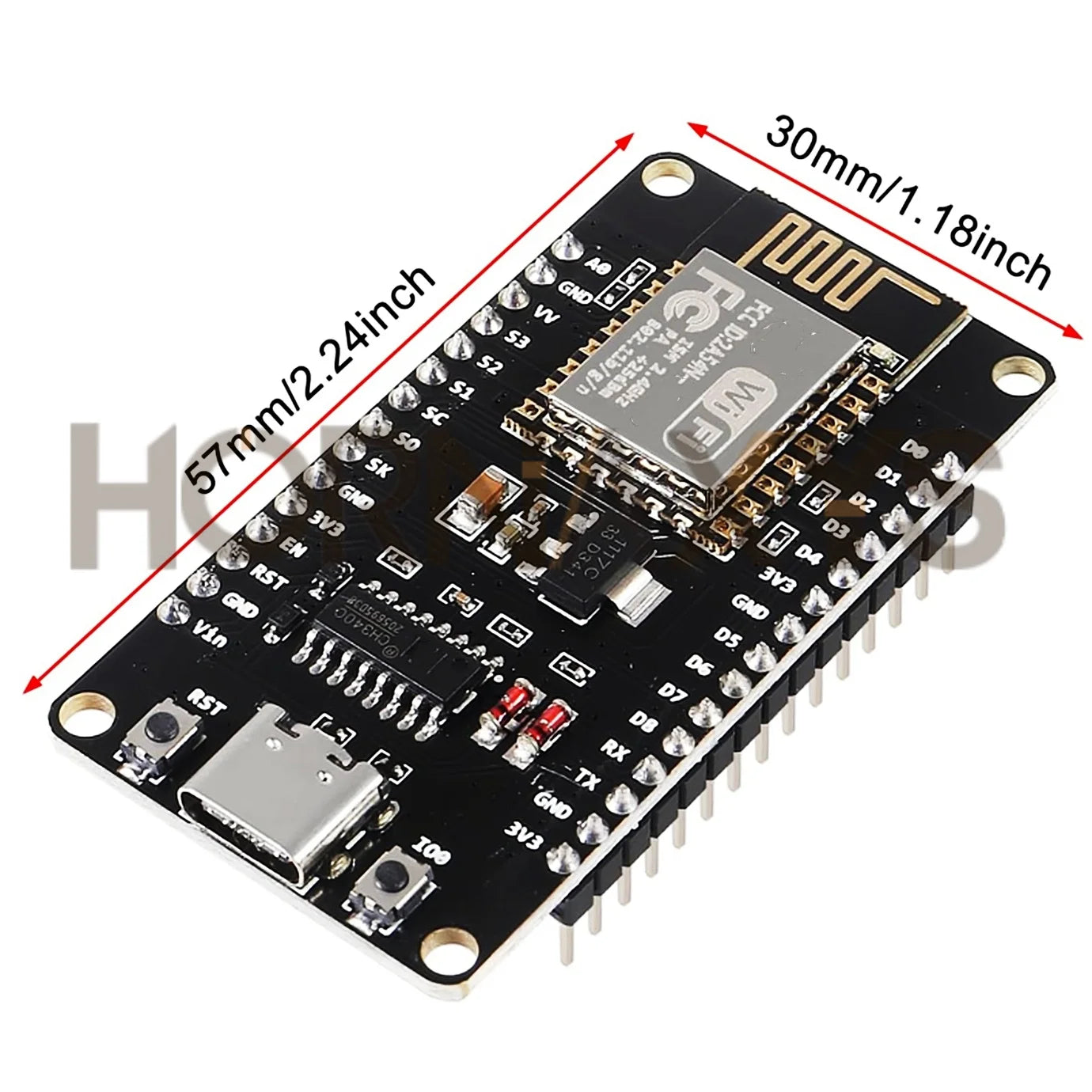 1-10pcs/ESP8266 NodeMCU LUA CH340 ESP-12E WiFi Internet Development Board 4M Flash Serial Wireless Module for Arduino Type-C USB