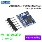 100%New original 2PCS W25Q32 W25Q64 W25Q128 FLASH storage module SPI interface adapter board BV FV