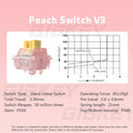 Outemu Silent Switch Peach V3 Switch Mute Lemon Switches Hot swap Quiet Mechanical Keyboard Linear Tactile 5Pin Pre Lubed POM
