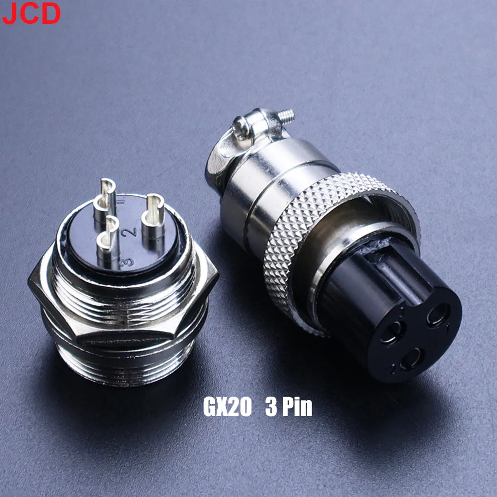 JCD 1Set GX12 GX16 GX20 2 3 4 5 6 7 8 9 10 12Pin Docking Aviation Plug Socket Waterproof Circular Connector