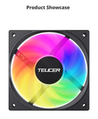 TEUCER UT-12015 120mm ARGB FDB Bearing Slim Cooling Fan High-Performance PC Case Fan for CPU Cooling and PC Builds