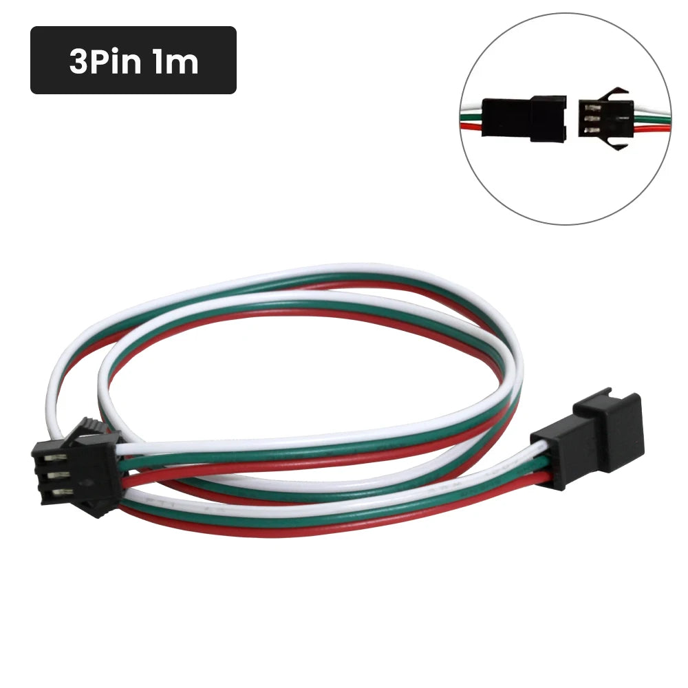 1-10 PCS 2Pin 3Pin 4Pin 5Pin JST LED Extension Cable 22AWG Electric Wire Male Female Connector for Led Light Strip CCTV Driver